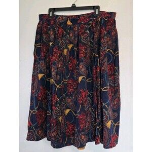 Vtg Alfred Dunner Skirt Womens S Boho Midi Y2K Fairy Floral Paisley Indie